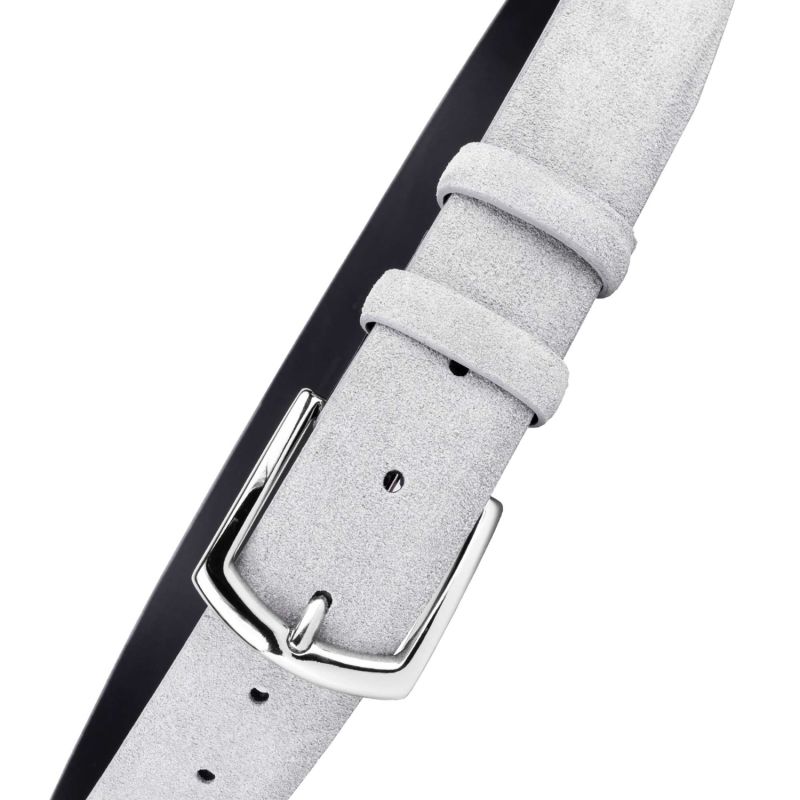 Handmade Leather Belt Light Grey Norberto image