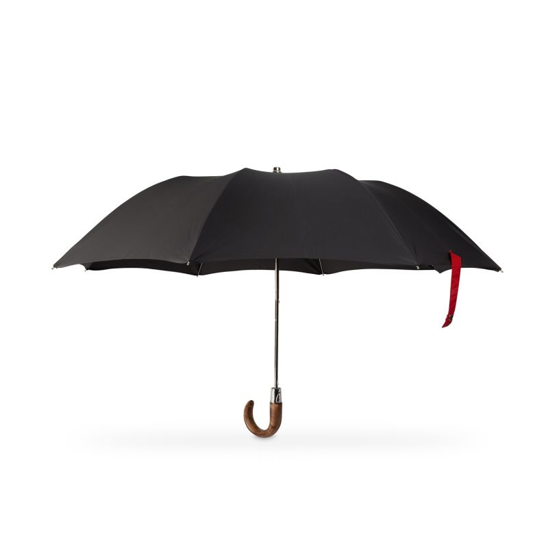 British Folding Umbrella Charcoal Grey/Red image