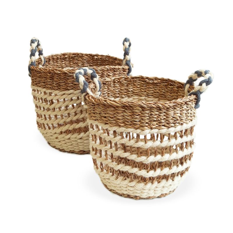 Ula Mesh Basket In White - Set Of 2 image