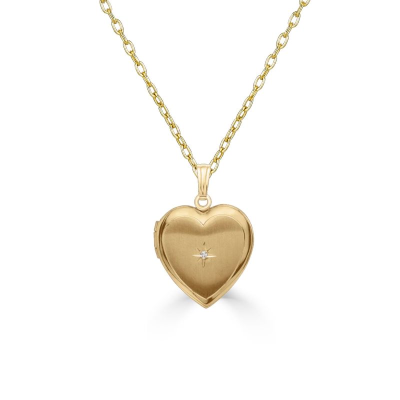 Diamond Heart Locket Necklace image