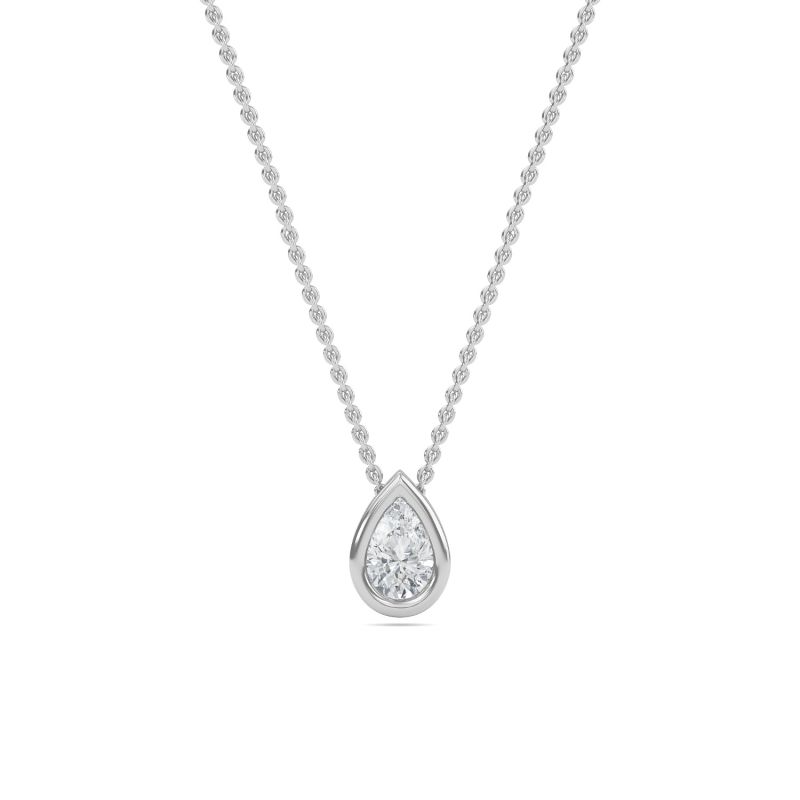 Diamond Pear Bezel Necklace image