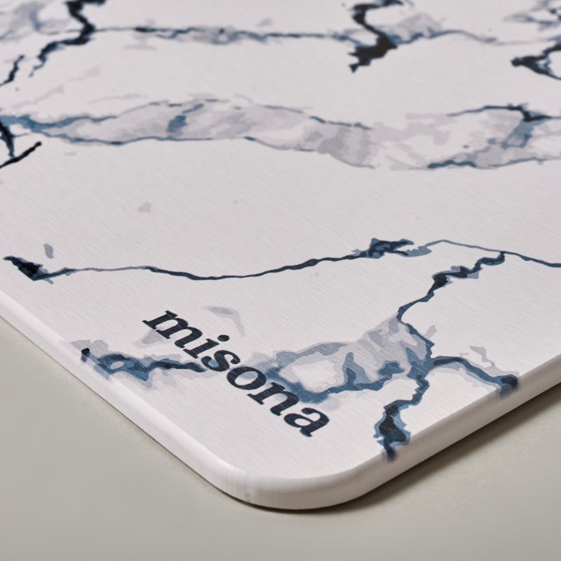 Diatomite Stone Bath Mat White Marble Misona Wolf & Badger