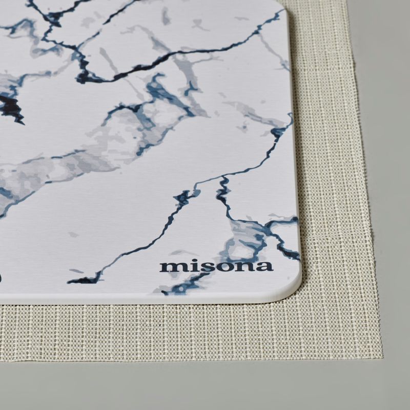 Diatomite Stone Bath Mat White Marble Misona Wolf & Badger