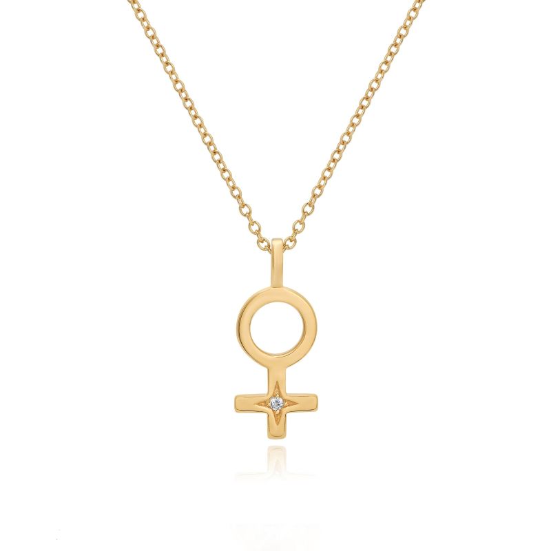 Female gender symbol necklace store