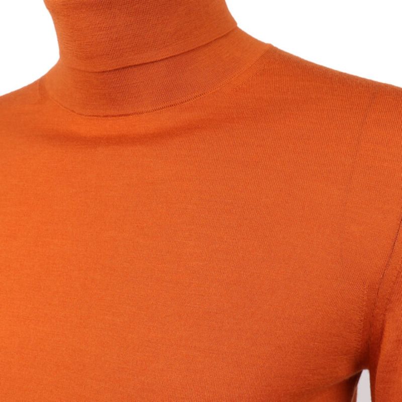 Dixon Light Wool Turtleneck Jumper – Orange image