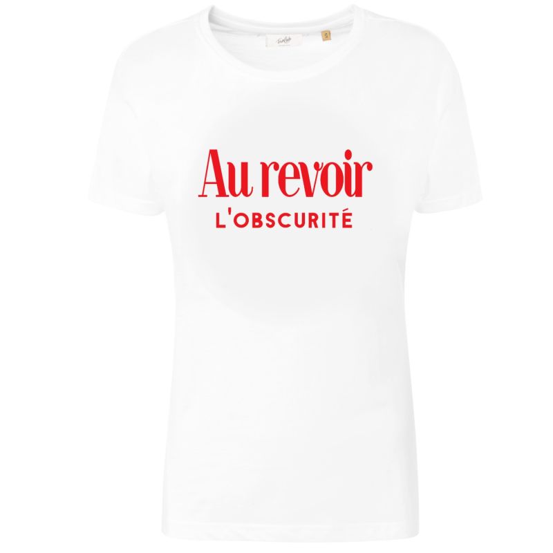 Au Revoir L'Obscurité French Retro Slogan T-Shirt image