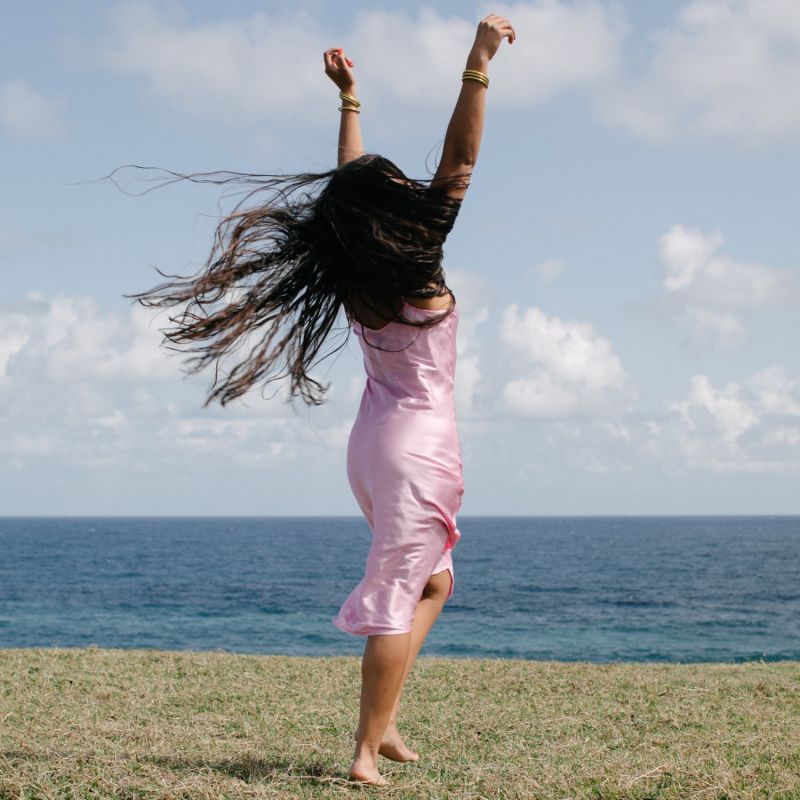 The Prairie Sundrop Slip Dress - Pink & Purple image