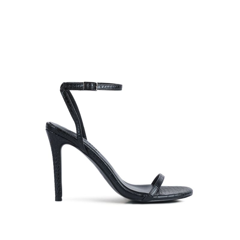 Blondes Black Croc High Heeled Sandal image