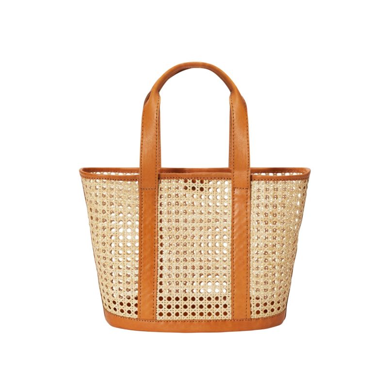 Giselle Oversized Cane and Leather Tote in Tan – Pink Haley