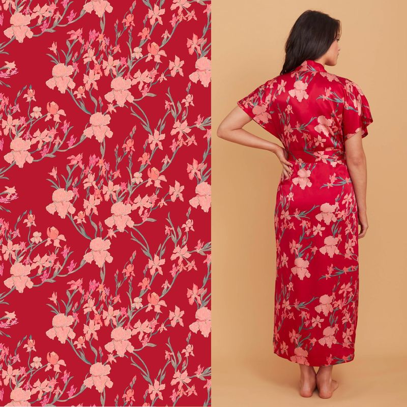 Ruby Silk Kimono Robe image