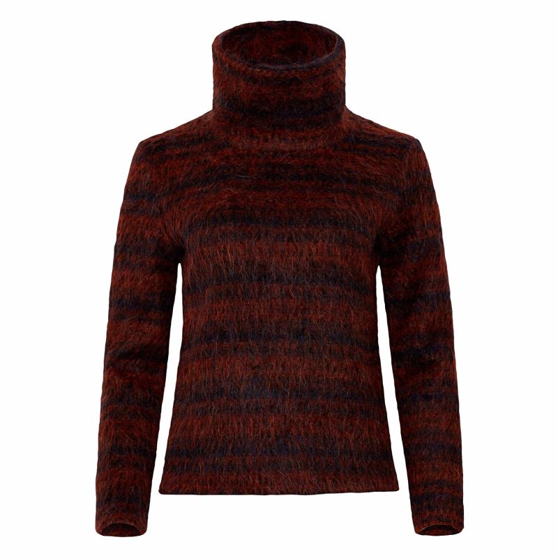 Agnes Roll Neck Wool Jumper In Rust Colour image