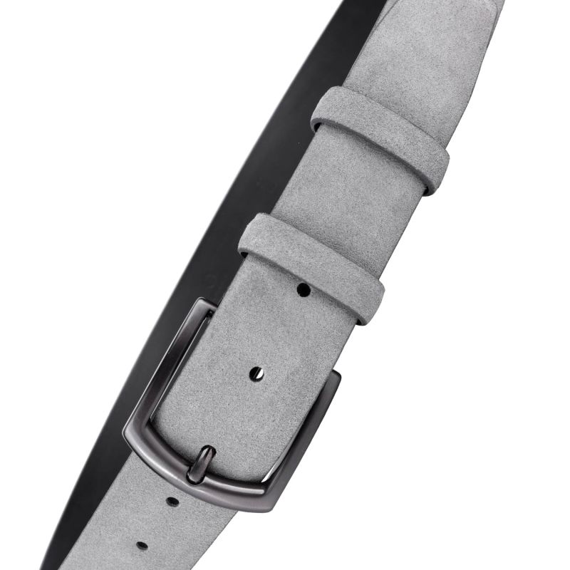 Handmade Leather Belt Grey Umberto image