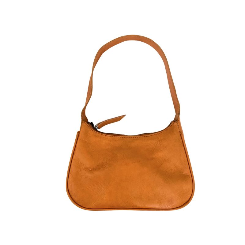 Dorothy Leather Baguette Bag In Tan image