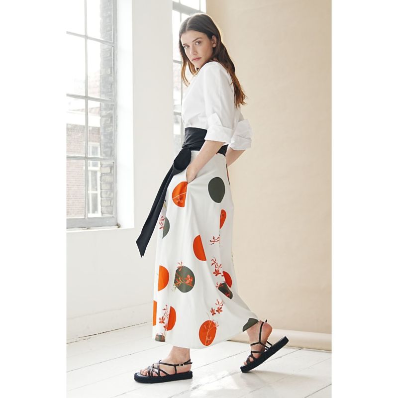 Dot Print Maxi Skirt image