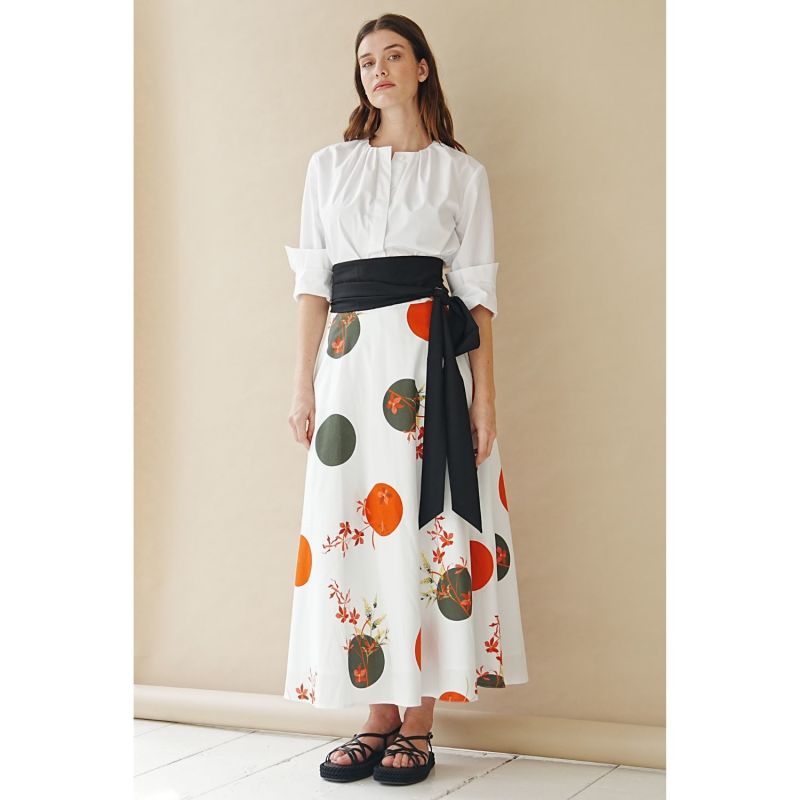 Dot Print Maxi Skirt image