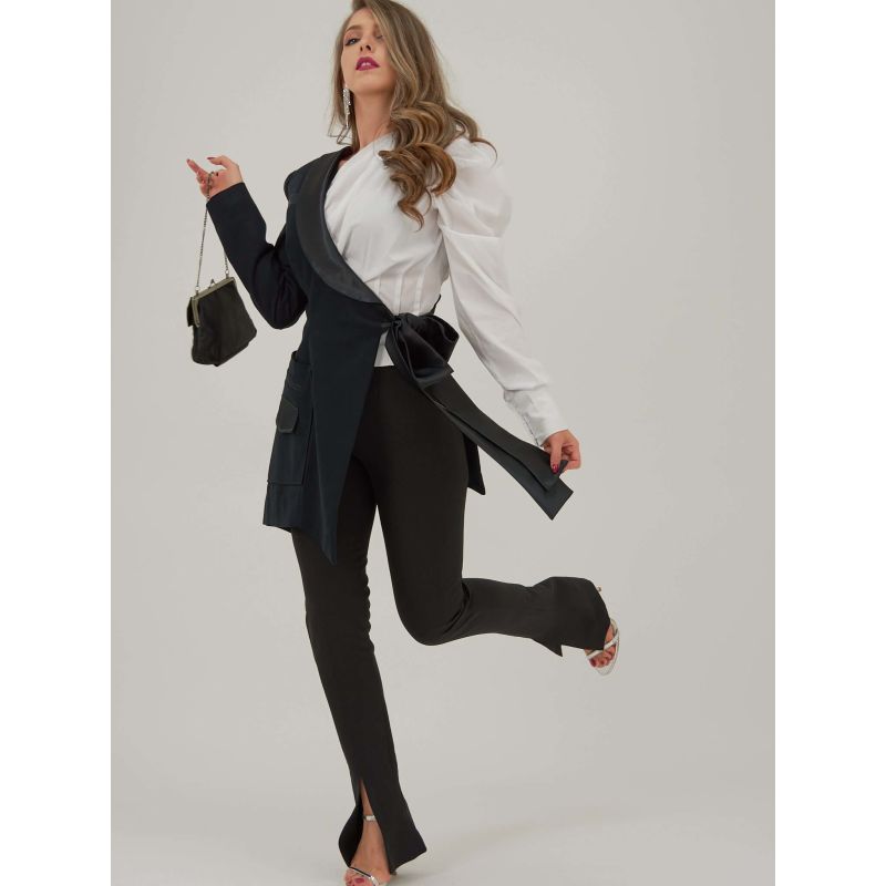【国内正規品】 Double Identity Asymmetric Half Blazer | Tia Dorraine | Wolf ジャケット・アウター