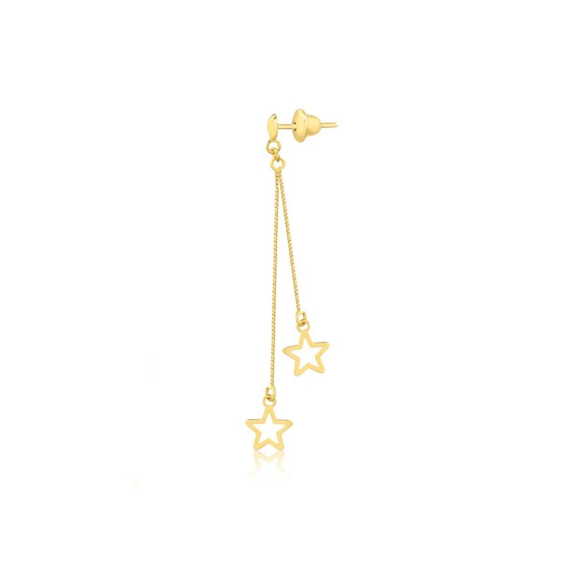 Double Star Drop Chain Earrings image