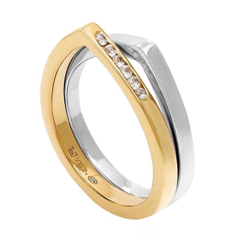 Cara Gold And Sterling Silver Pave Ring image