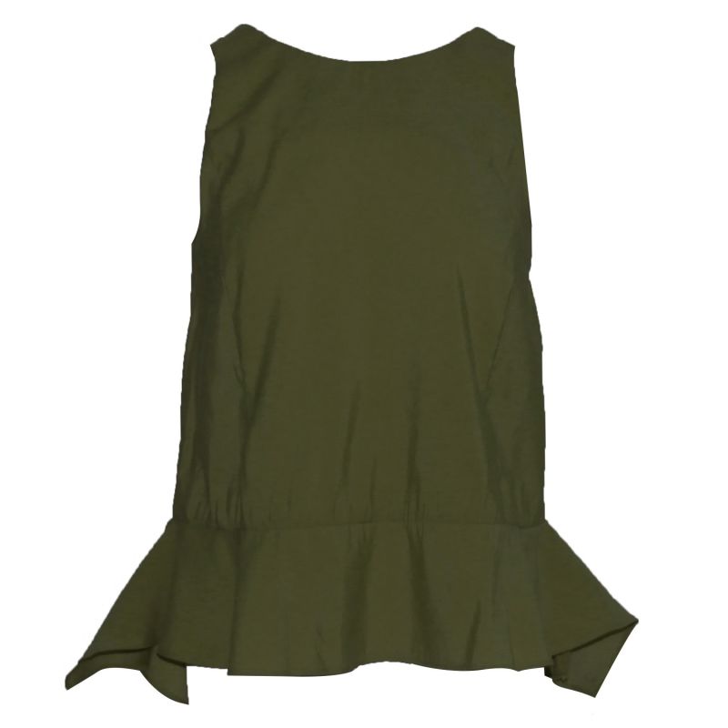 Valencia Cupro Blend Side Drape Top In Camper image