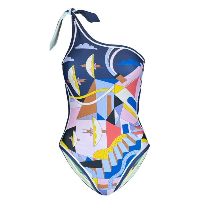 Dream Like Reversible One-Shoulder One-Piece Swimsuit image