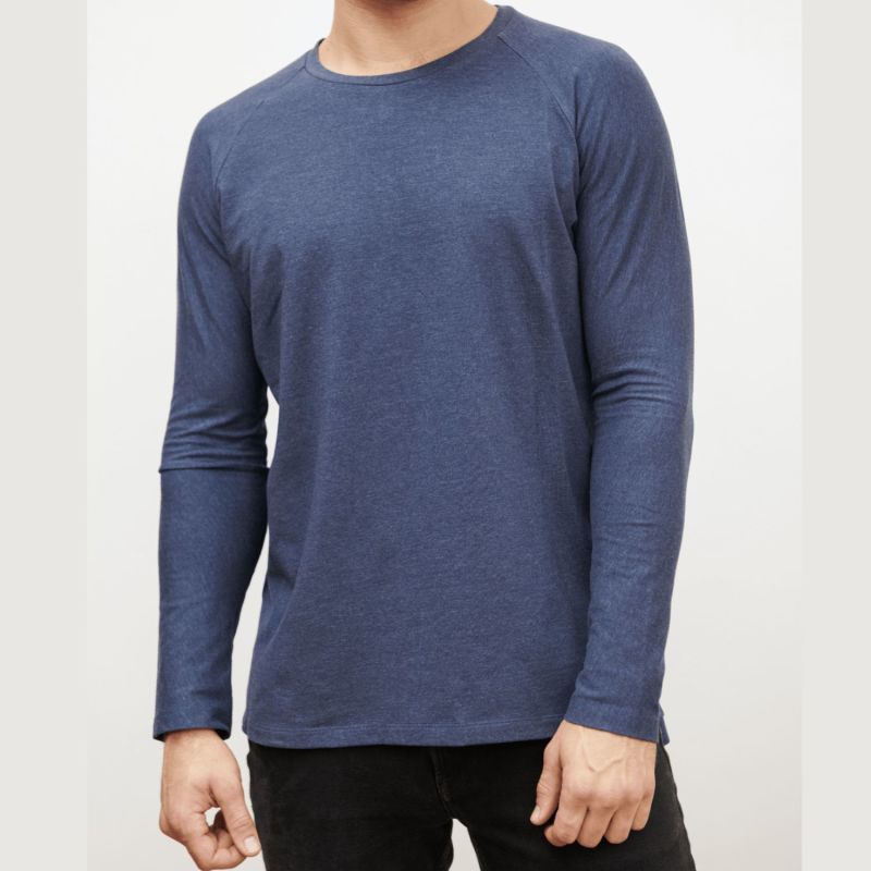 Drop Cut Hem Comfort T-Shirt - Ocean Blue image