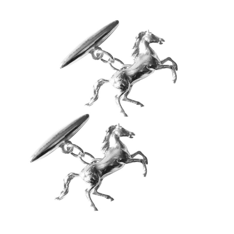 Horse Cufflinks - Silver image