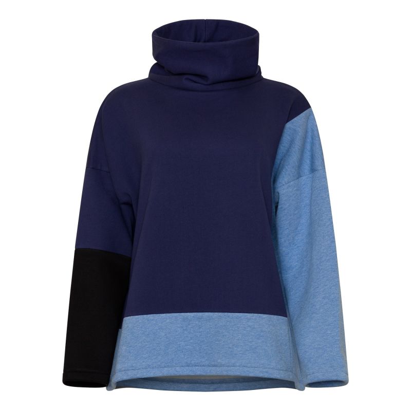 Turtleneck Neptune Jumper Blue In Organic Cotton image