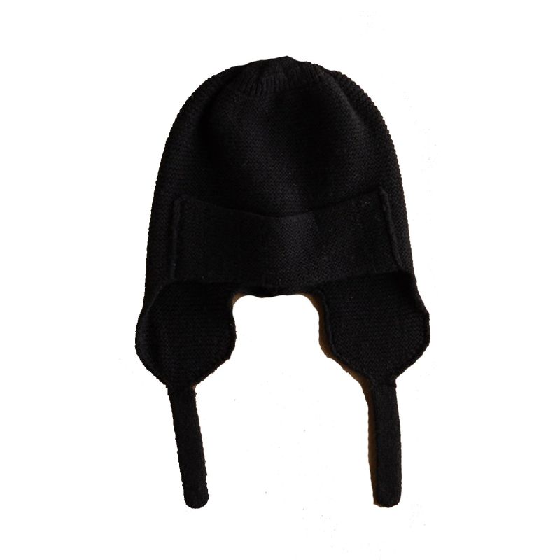 Cashmere Earflap Beanie - Black image