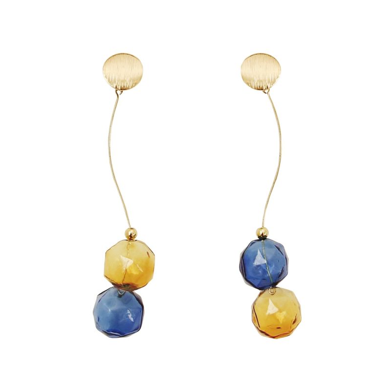 Flowy Two Sphere Earrings image