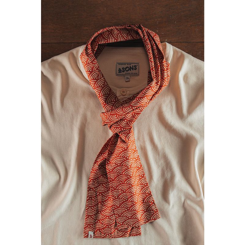 &Sons Red Waves Scarf image