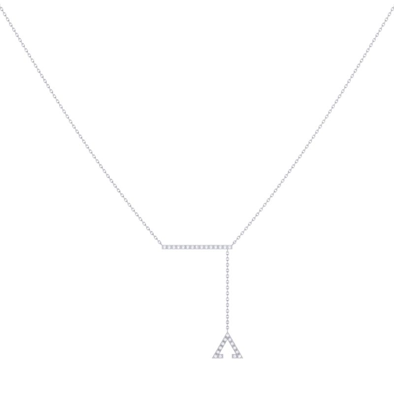 Crane Lariat Necklace In Sterling Silver image