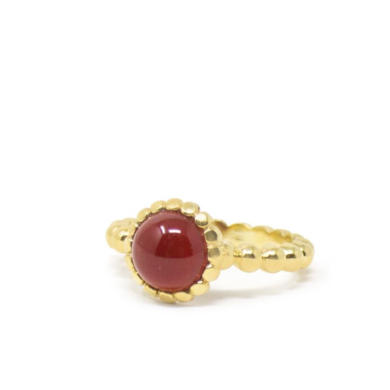 Carnelian Beady Stacking Ring image