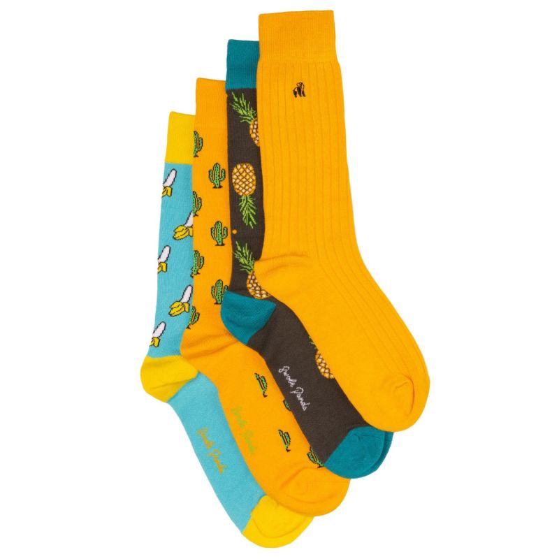 Cactus & Banana Bamboo Sock Bundle - Four Pairs image