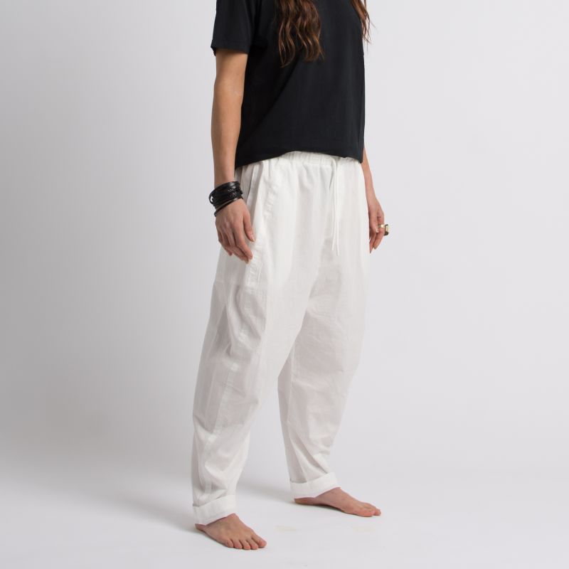 Dylan White Cotton Pants image