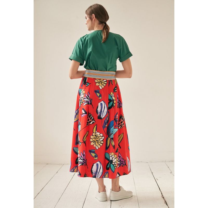 Midi Skirt With Flower Print image