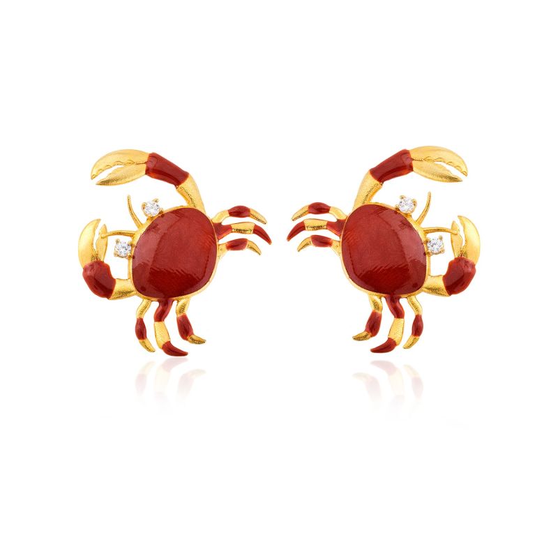 Orange Crab Earrings image