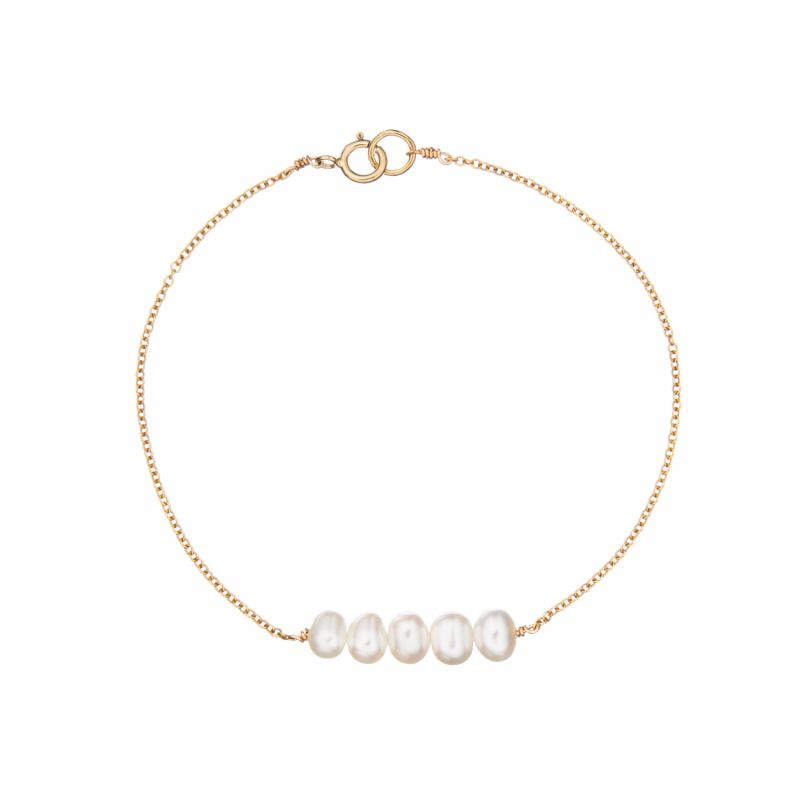 Gold Cluster Pearl Bracelet image