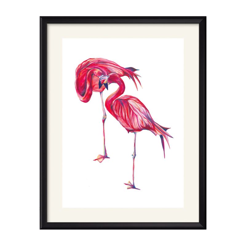 Flamingos Art Print image