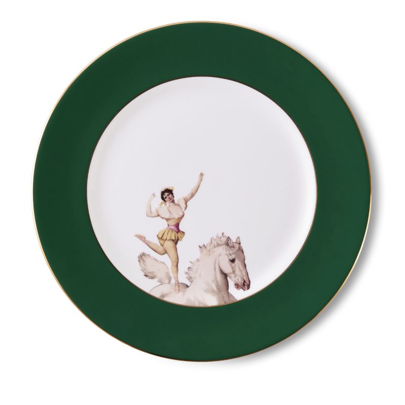 Miss Rose Forest Green Dinner Plate image