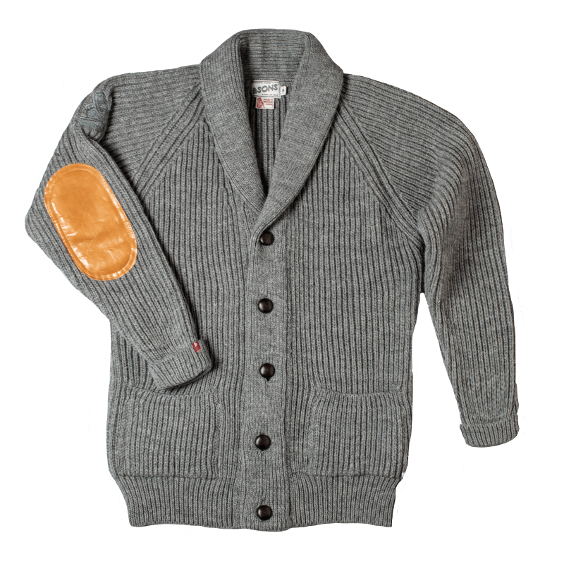 Pioneer British Wool Cardigan Grey by &SONS Trading Co