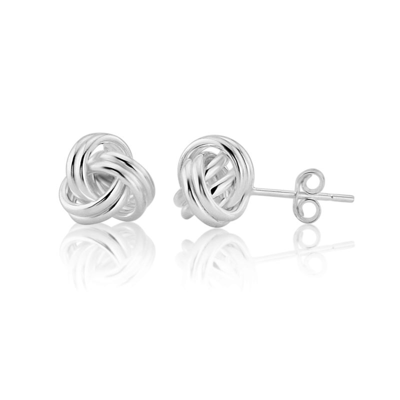 Onslow Sterling Silver Double Knot Stud Earrings image