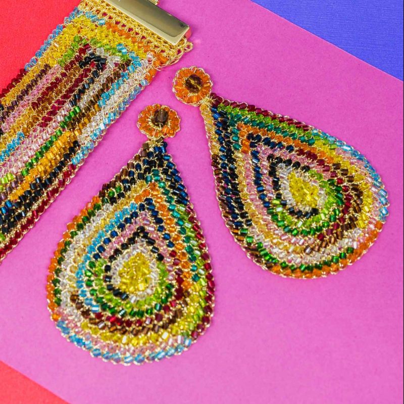 Multicolor Aria Maxi Handmade Earrings image