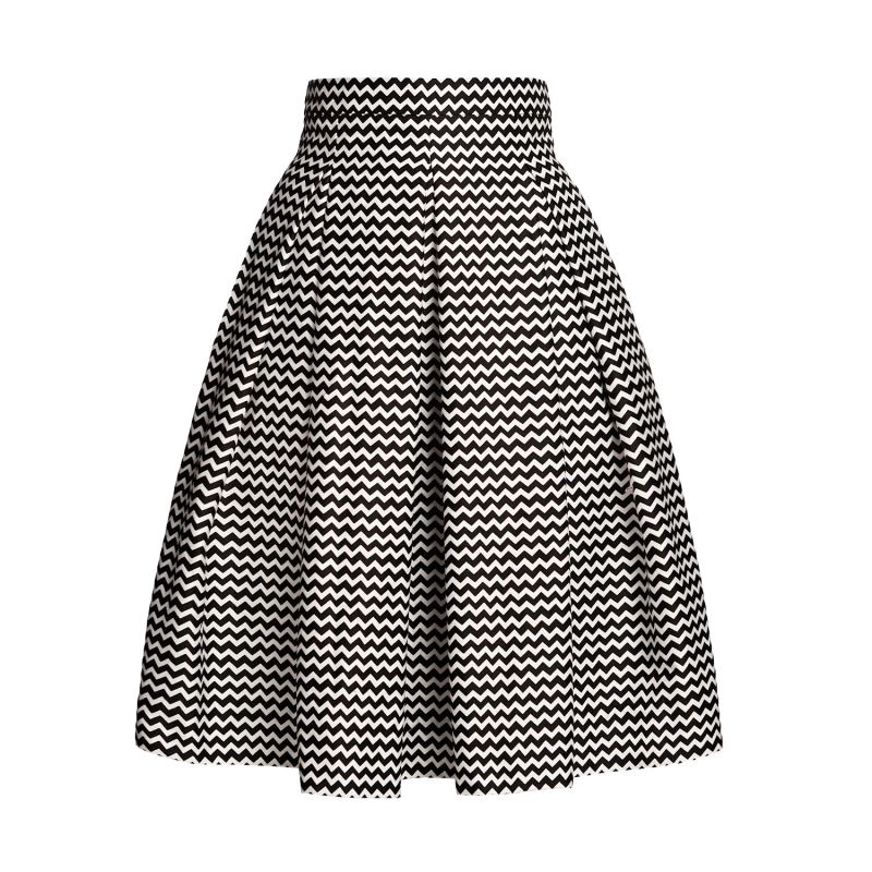 Ravello Chevron Midi Skirt | Rumour London | Wolf & Badger