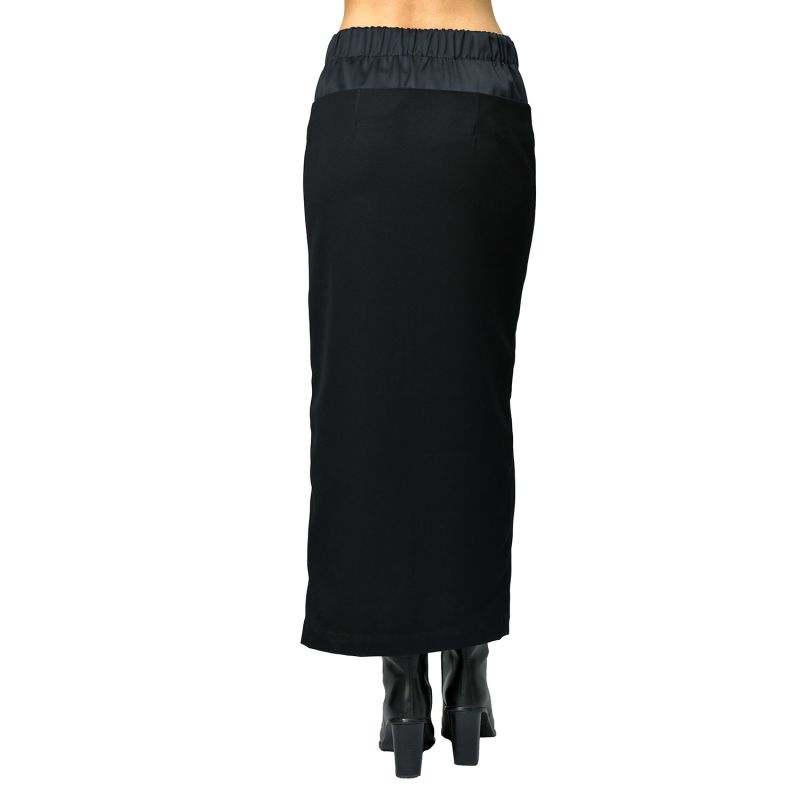 Ebony Elegance Silk Skirt image