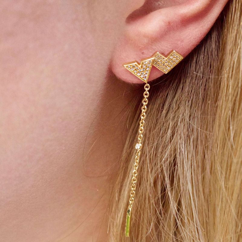 Rise & Grind Earrings In 14 Kt Yellow Gold Vermeil On Sterling Silver image