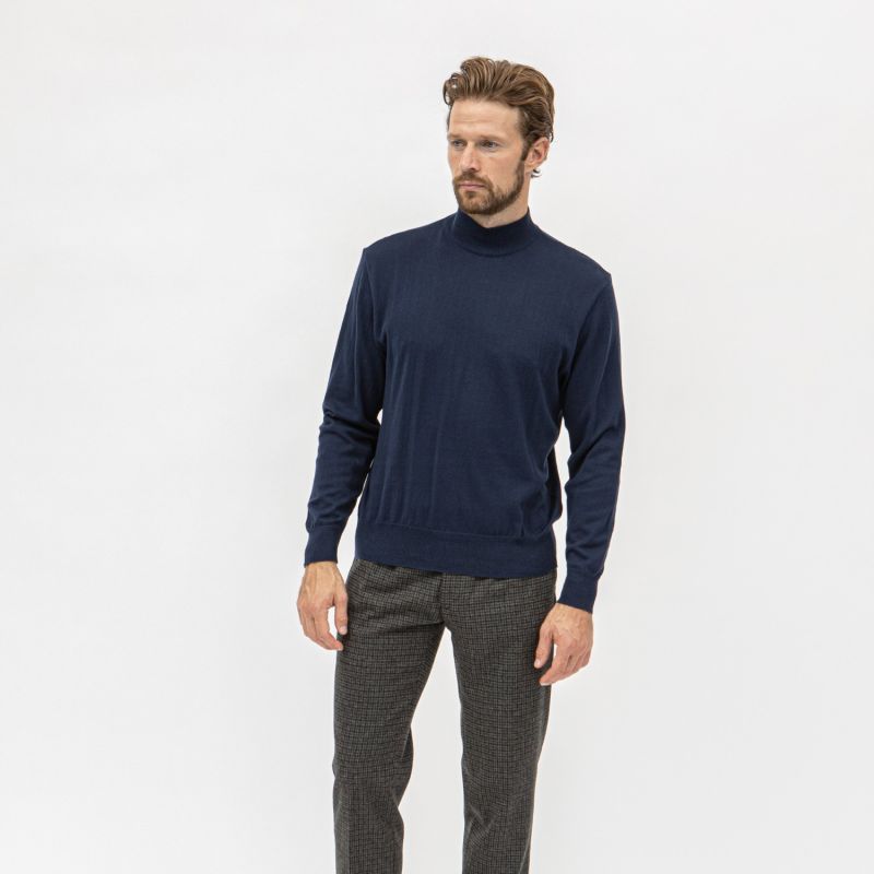 Mock Turtle Neck - Navy image