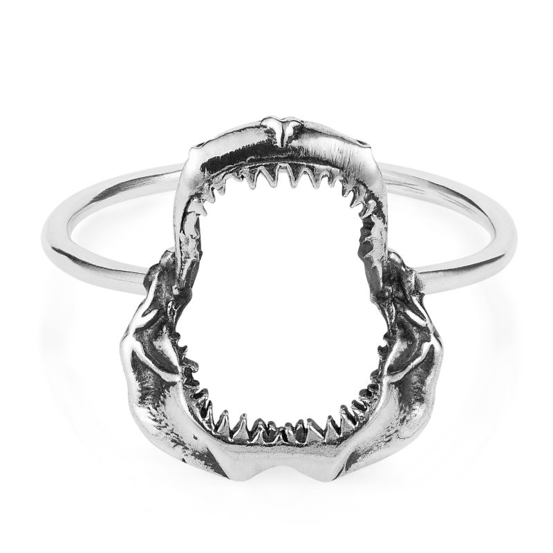 Shark Jawbone Ring Silver image