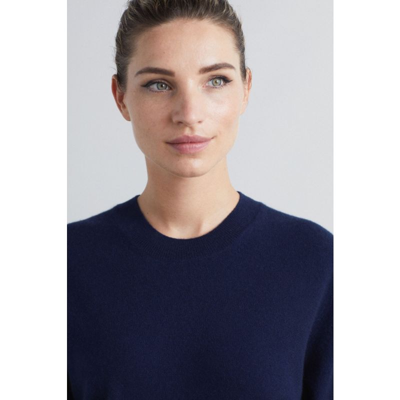 Cashmere Crew Neck Sweater In Midnight image