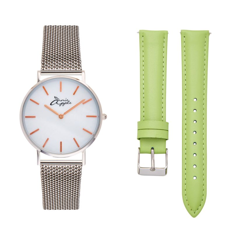 Annie Apple Jumeirah White Rose Gold Lime Interchangeable image
