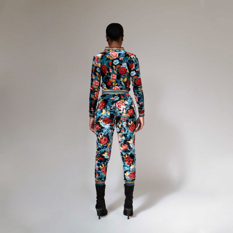 Eden Velour Floral Print Tracksuit image